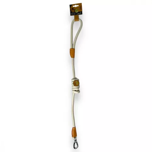 M-PETS Eco póráz biztonsági karabínerrel S 1,2x150cm fehér 100% újrahasznosított műanyag