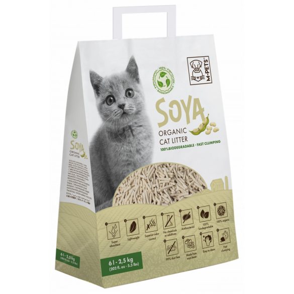 M-PETS szója bio macskaalom 6L/2,5kg natúr