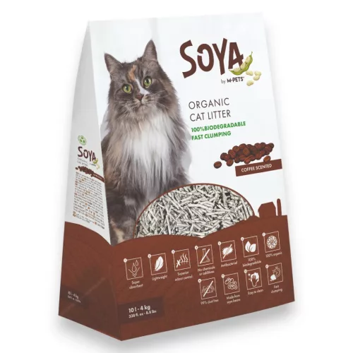 M-PETS Bio Tofu - Szója macskaalom kávé illattal 10L/4kg