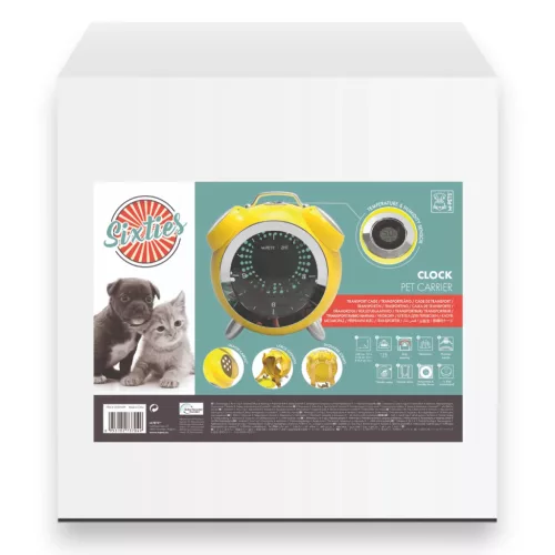 M-PETS Sixties macskaszállító vekker forma hő és páramérővel 42x30x43cm sárga