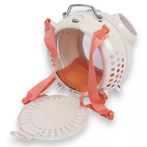 M-PETS Sixties macskaszállító vekker forma hő és páramérővel 42x30x43cm fehér