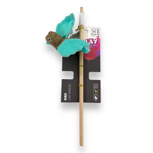 M-PETS cicapeca fluoreszkáló madár 35cm zöld