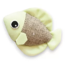 M-PETS fluoreszkáló halak macskajáték 8x7x4cm sárga