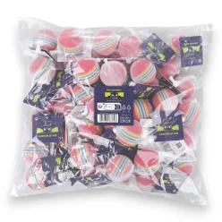   M-PETS szivárvány szivacslabda macskajáték 4,2cm 45db-os utántöltő