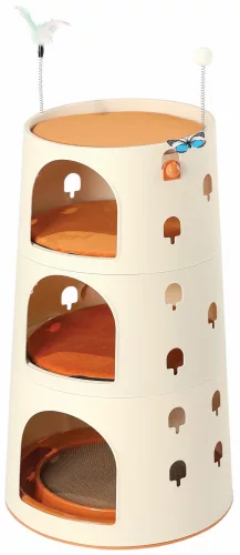 M-PETS Burana Eco macskabútor 49,5x49,5x88cm újrahasznosított műanyag