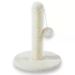   M-PETS My First Cat Tree macskakaparó pompommal 24x36cm oszlop d.5cm fehér 