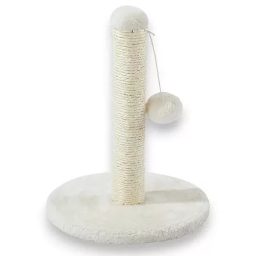 M-PETS My First Cat Tree macskakaparó pompommal 24x36cm oszlop d.5cm fehér 
