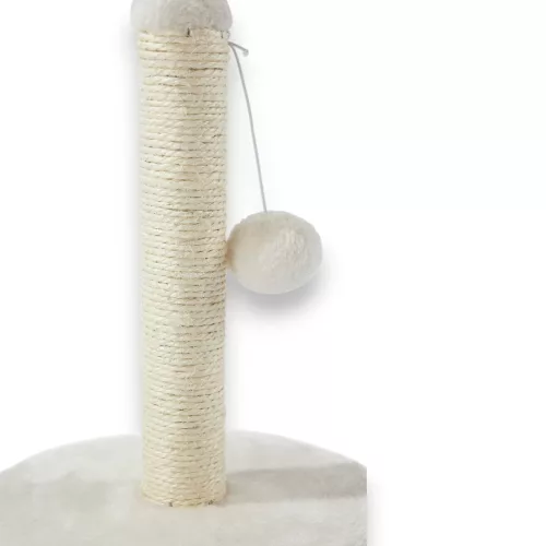M-PETS My First Cat Tree macskakaparó pompommal 24x36cm oszlop d.5cm fehér 