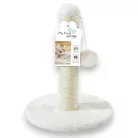 M-PETS My First Cat Tree macskakaparó pompommal 24x36cm oszlop d.5cm fehér 