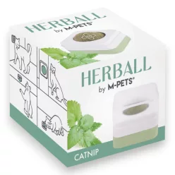   M-PETS Herball macskamenta golyó rögzíthető tartóban 4,5cm (golyó 2,8cm)
