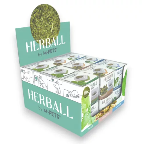 M-PETS Herball vegyes gyógynövény golyó 3 féle display dobozban 18db