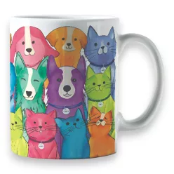 M-PETS PetFamily kutyás cicás kerámia bögre (350ml)