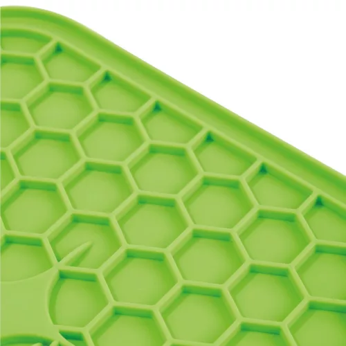 M-PETS Lecca falásgátló nyalószőnyeg M 21x21x1cm zöld