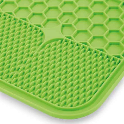 M-PETS Lecca falásgátló nyalószőnyeg M 21x21x1cm zöld