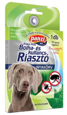 Panzi bolha és kullancs riasztó nyakörv kutya 75cm