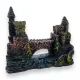 Akváriumi dekoráció PO-040 várbástya+híd 13x5x11cm