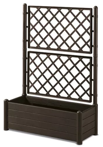 Stefanplast virágláda futtatóráccsal 100x43x35cm 80L dióbarna
