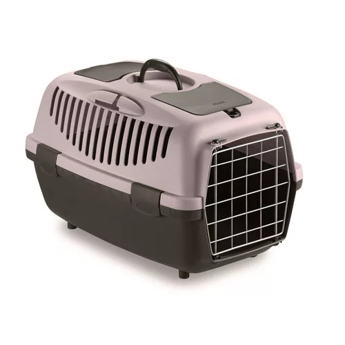 Gulliver 2 szállítóbox fém ajtós - mályva 55x36x35cm