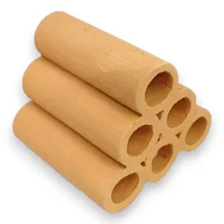   Kerámia garnéla piramis búvóhely akváriumba 6,5x6,5x6cm terrakotta 6 csöves