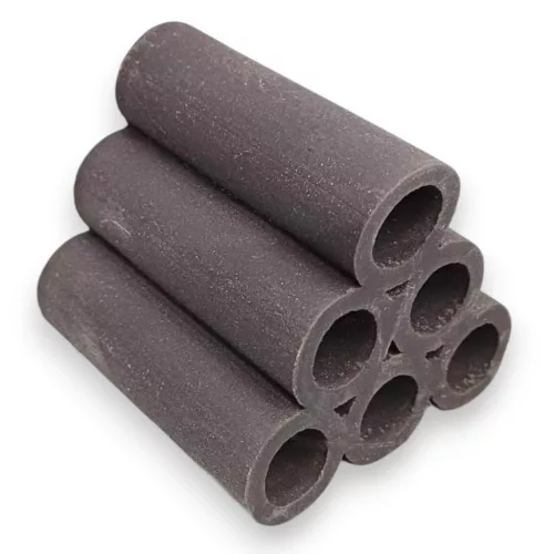 Kerámia garnéla piramis búvóhely akváriumba 6,5x6,5x6cm fekete 6 csöves