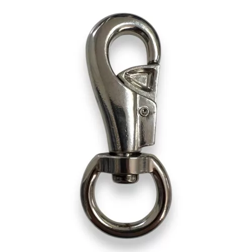 Karabiner E nikkelezett 9cm