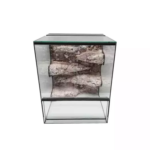 Terrárium háttérrel hüllőnek álló 25x25x40cm 25L (TP)