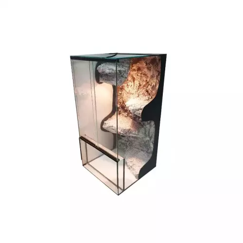 Terrárium háttérrel hüllőnek álló 30x30x60cm 54L (TP)