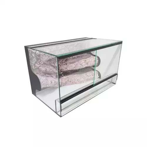 Terrárium háttérrel hüllőnek fekvő 40x30x30cm 36L (TP)