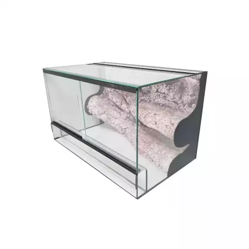 Terrárium háttérrel hüllőnek fekvő 40x30x30cm 36L (TP)