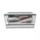 Terrárium háttérrel hüllőnek fekvő 60x30x30cm 54L (TP)