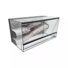 Terrárium háttérrel hüllőnek fekvő 60x30x30cm 54L (TP)