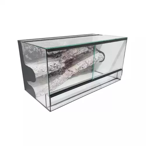 Terrárium háttérrel hüllőnek fekvő 60x30x30cm 54L (TP)