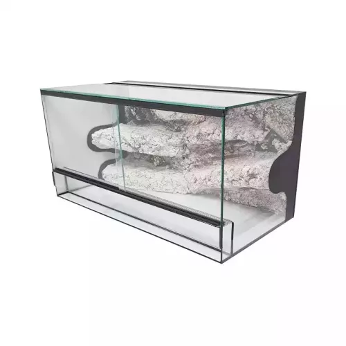 Terrárium háttérrel hüllőnek fekvő 60x30x30cm 54L (TP)