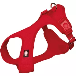   Trixie textil hám túrázáshoz Comfort Soft 25-35cm/15mm XXS-XS piros 16243