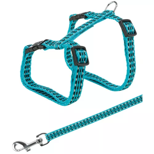 Trixie hám+póráz cica fényvisszaverős 22-42cm/10mm 1,25m 4184