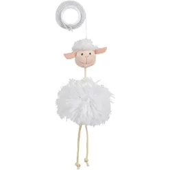   Trixie macskajáték plüss bárány gumi kötélen 20cm 45560