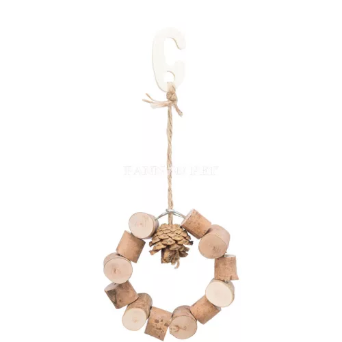 Trixie játék madárnak csőrkoptató karika fenyőtobozzal 11cm