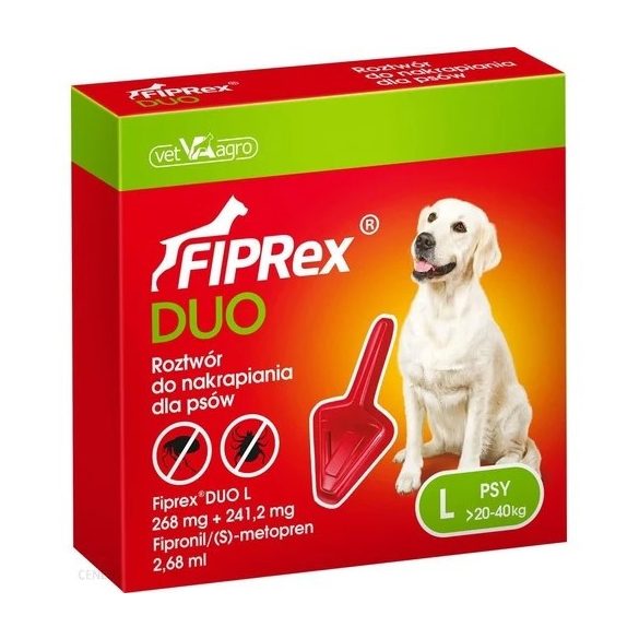 Fiprex Duo L 268mg+241,2mg rácsepegtető oldat kutyáknak