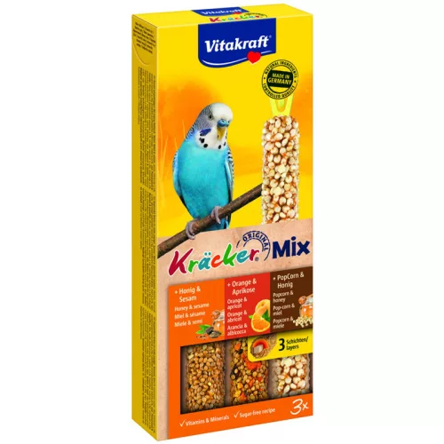 Vitakraft tripla rúd hullámos méz-naracs-popcorn