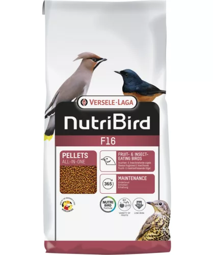 Versele-Laga NutriBird F16 extrudált pellet eledel gyümölcs és rovarevő madaraknak 10kg