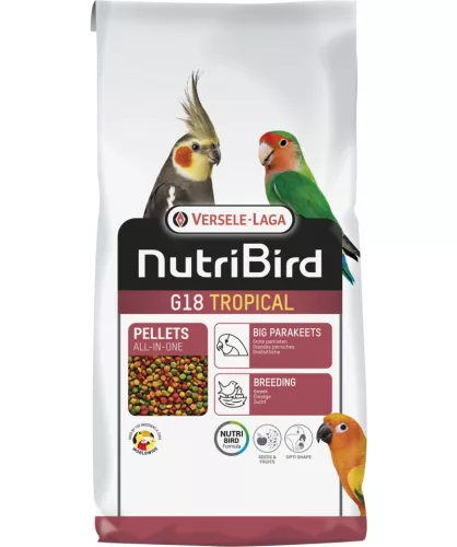 Versele-Laga NutriBird G18 Tropical extrudált pellet tenyésztáp nagypapagájoknak 10 kg