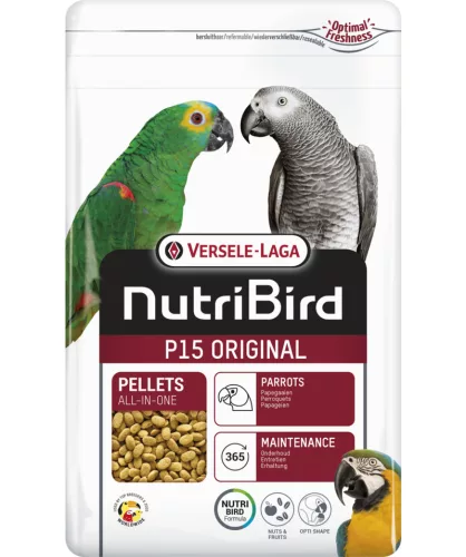 Versele-Laga NutriBird P15 Original 1kg Fenntartó pellet almával óriás papagájoknak
