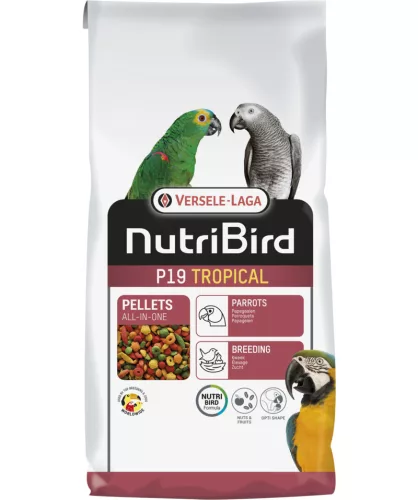 Versele-Laga NutriBird P19 Tropical tenyésztáp pellet óriás papagájoknak 10kg