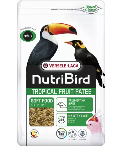 Versele-Laga NutriBird Tropical Fruit Patee lágyeleség gyümölcsevő madár számára 1kg