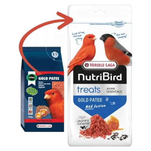Versele-Laga NutriBird Treats Gold Patee Tojásos mézes lágyeleség piros színfokozóval 250g [5]