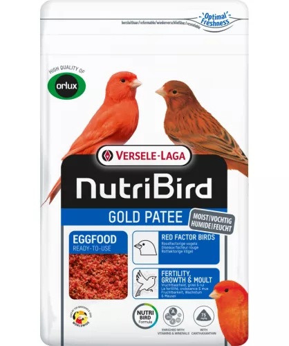 Versele-Laga NutriBird Gold Patee Red lágyeleség​ vörös kanárik és más vörösmadaraknak 1kg