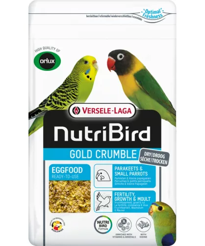 Versele-Laga NutriBird Gold Crumble Parakeets & Small Parrots morzsa eledel papagájoknak 1kg