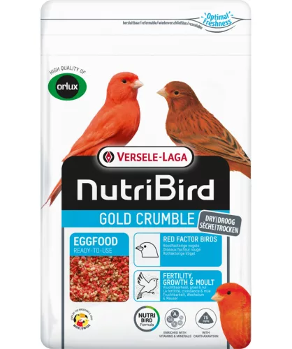 Versele-Laga NutriBird Gold Crumble Red morzsa eledel vörös kanárik és más vörösmadaraknak 1kg