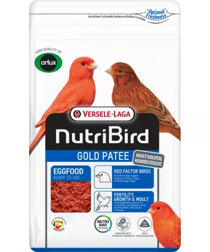 Versele-Laga NutriBird Gold Patee Red lágyeleség​ vörös kanárik és más vörösmadaraknak  10kg