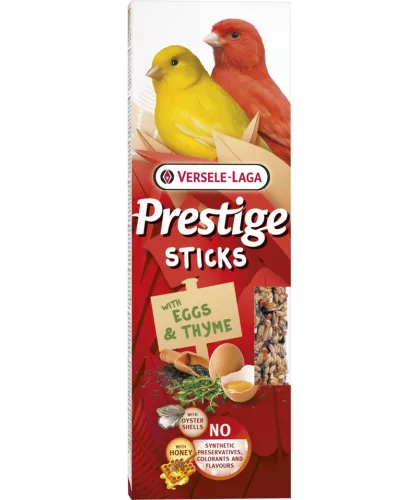 Versele-Laga Prestige Sticks Kanári magrudak tojással és kakukkfűvel - 2db 60g